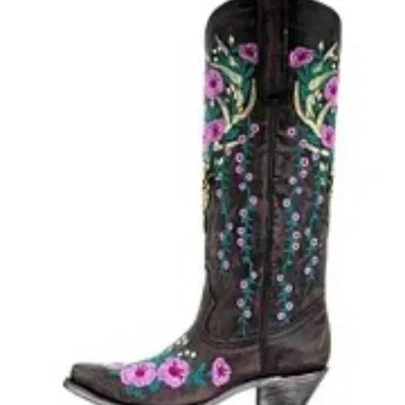 Corral Embroidered Deer Skull Tall Boots - Picture 2 of 8